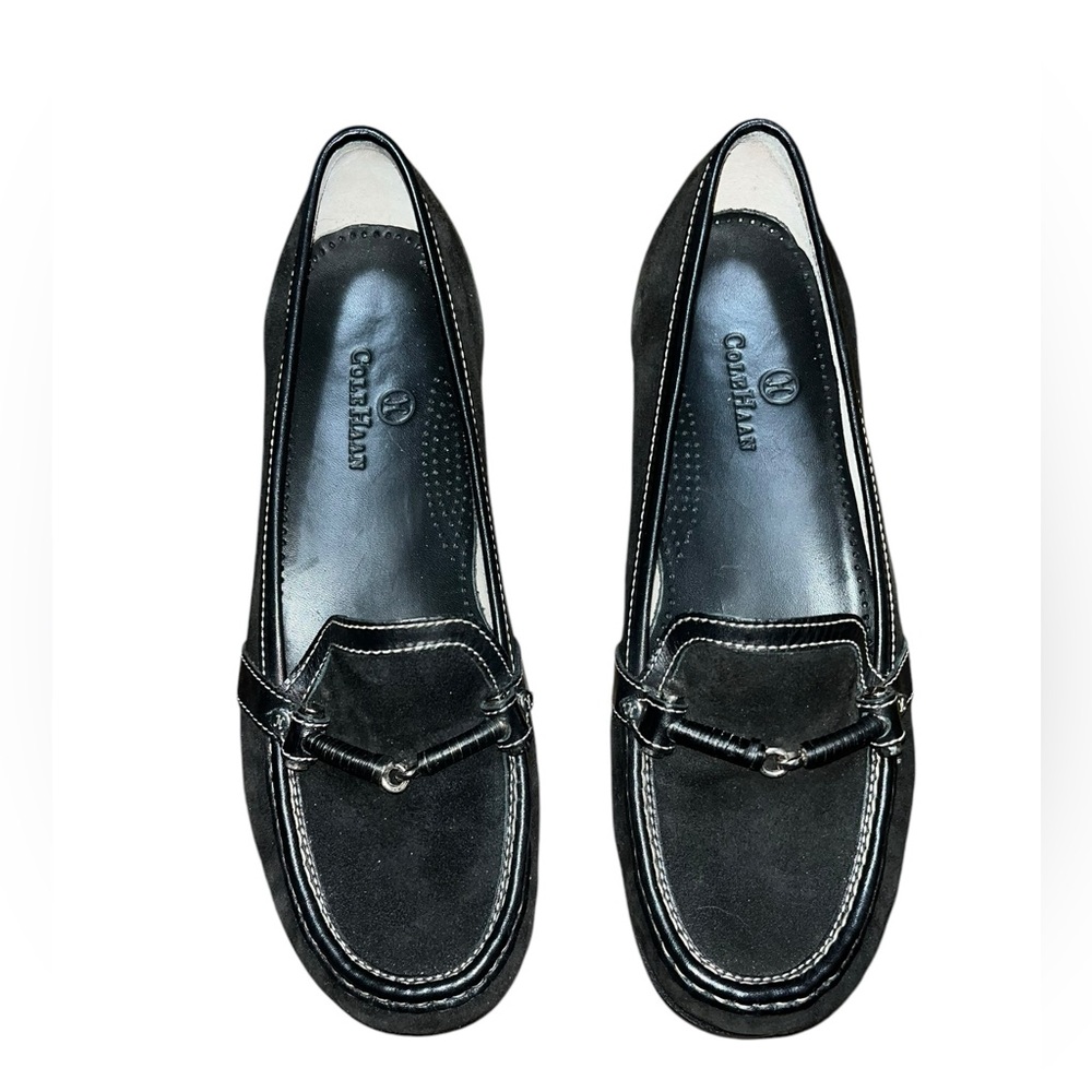 Cole Haan Black Suede Leather Loafers 
Size 7.5 B